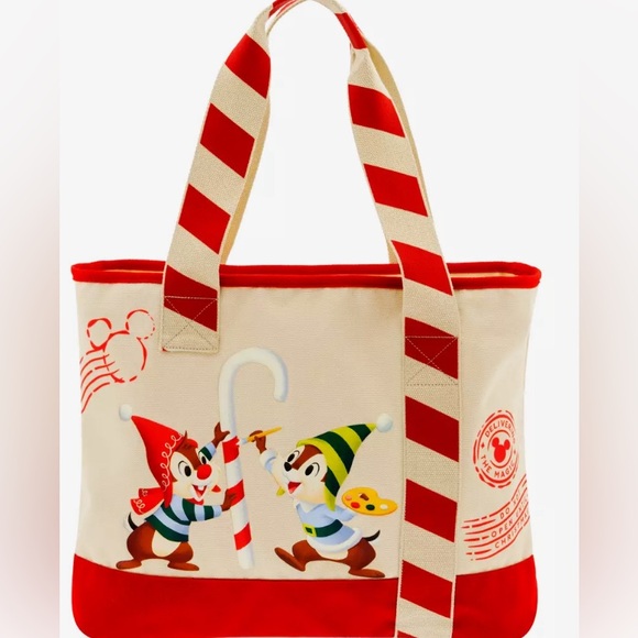 Disney World Parks Chip 'n Dale Exclusive Christmas Tote Bag Christmas 2024 - Picture 2 of 7